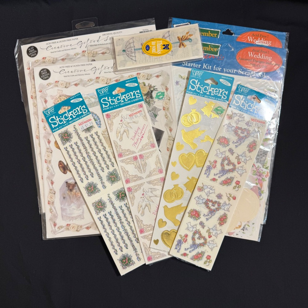 Wedding Scrapbook Sticker‎ Lot Vintage Creative Memories Frances Meyer Victorian